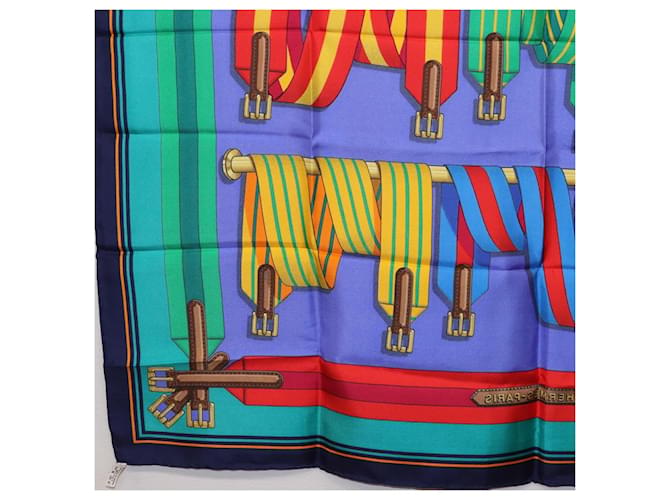 Hermès HERMES Carré 90 Sciarpa in seta multicolore Auth BA14509M - vista 20