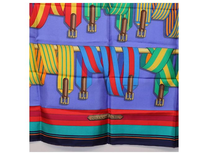 Hermès HERMES Carré 90 Sciarpa in seta multicolore Auth BA14509M - vista 21
