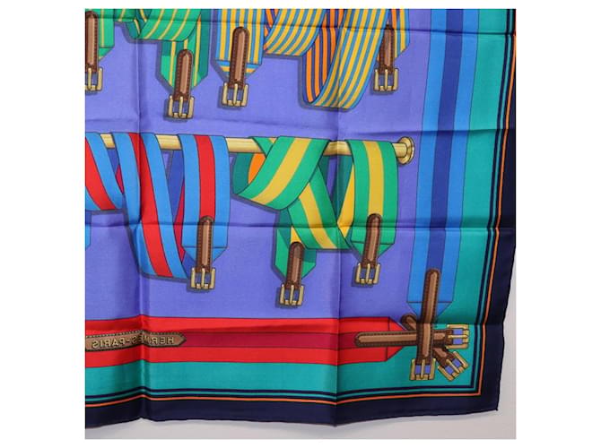 Hermès HERMES Carré 90 Sciarpa in seta multicolore Auth BA14509M - vista 22
