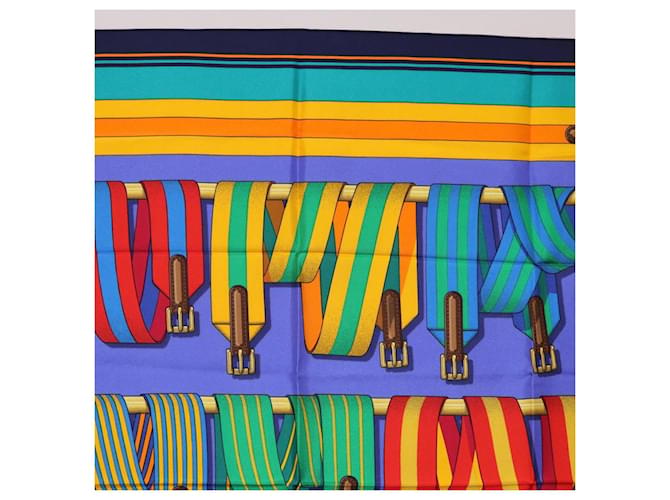 Hermès HERMES Carré 90 Sciarpa in seta multicolore Auth BA14509M - vista 3