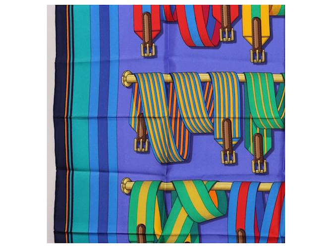Hermès HERMES Carré 90 Sciarpa in seta multicolore Auth BA14509M - vista 5
