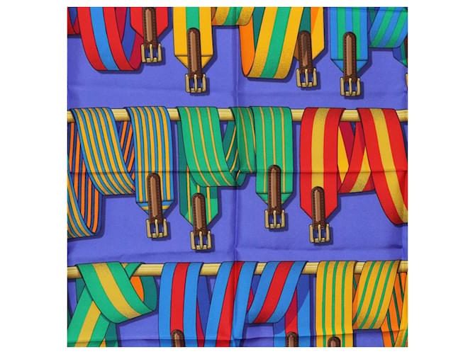 Hermès HERMES Carré 90 Sciarpa in seta multicolore Auth BA14509M - vista 6