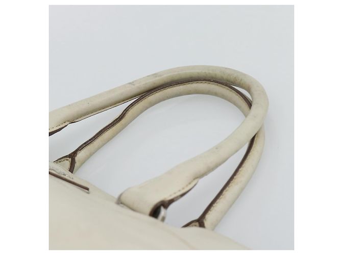 Borsa PRADA in pelle Avorio Argento Auth 192790 Crudo - vista 14