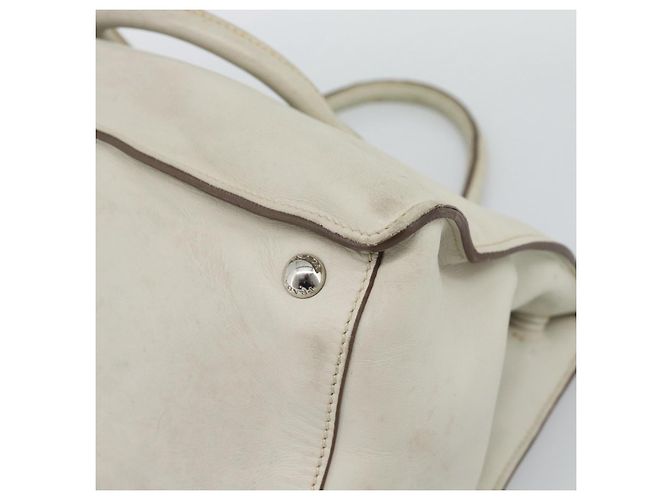 Borsa PRADA in pelle Avorio Argento Auth 192790 Crudo - vista 16