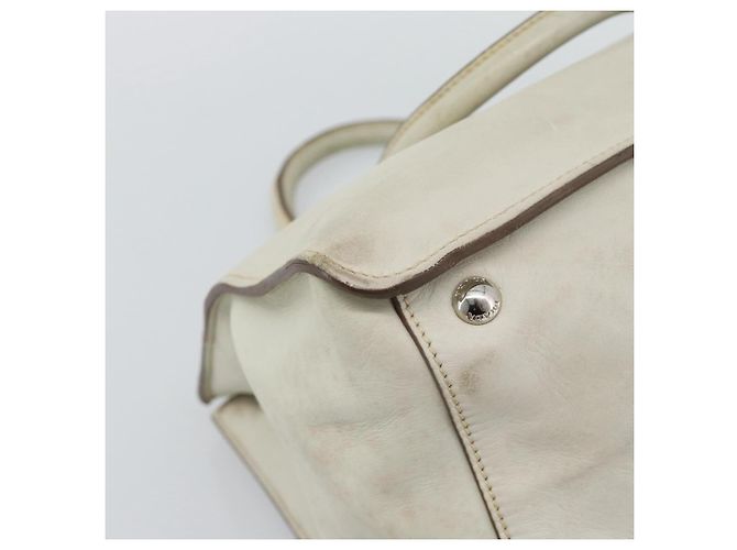 Borsa PRADA in pelle Avorio Argento Auth 192790 Crudo - vista 17