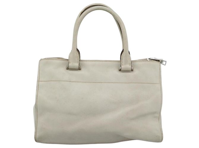 Borsa PRADA in pelle Avorio Argento Auth 192790 Crudo - vista 2