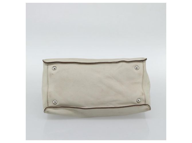 Borsa PRADA in pelle Avorio Argento Auth 192790 Crudo - vista 5