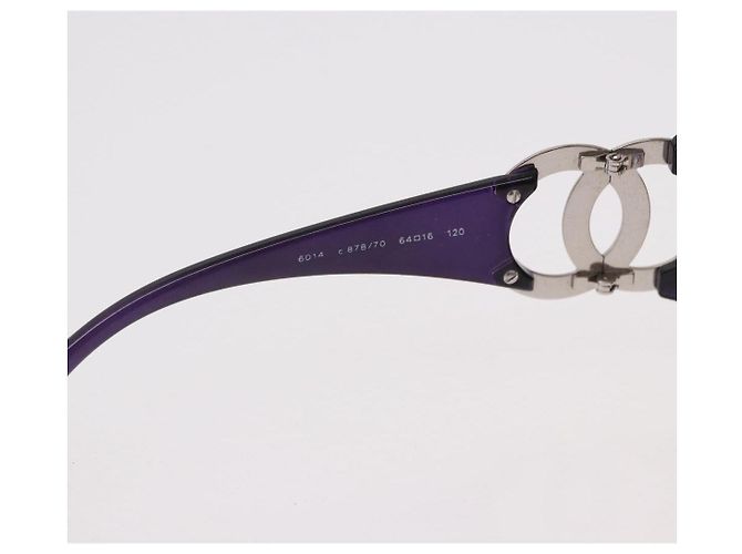 Occhiali da sole CHANEL COCO Mark in plastica Viola Argento CC Auth SW2593V Porpora - vista 11