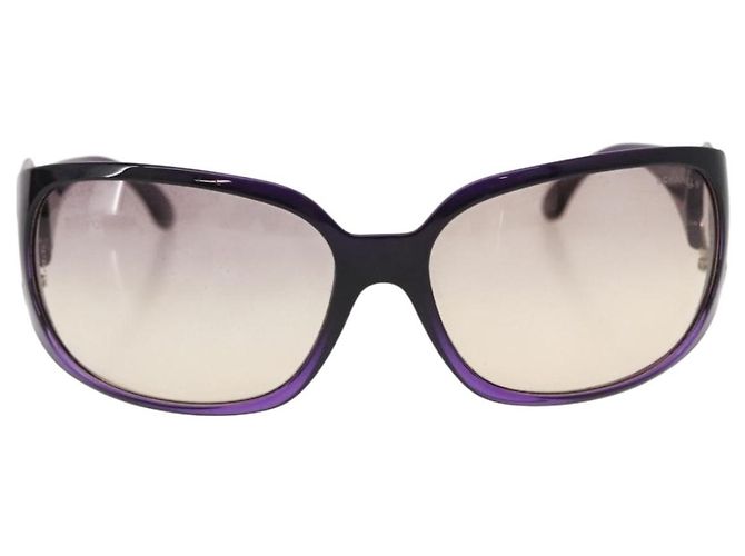 Occhiali da sole CHANEL COCO Mark in plastica Viola Argento CC Auth SW2593V Porpora - vista 13