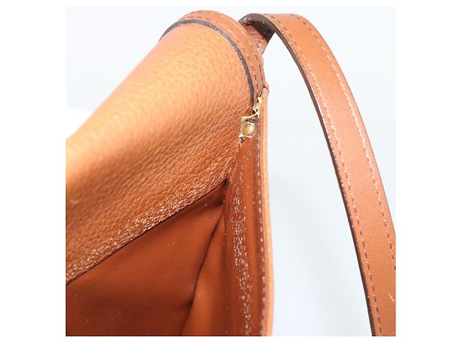 Borsa a tracolla Burberry in pelle marrone e oro Auth ep15128 D'oro - vista 12