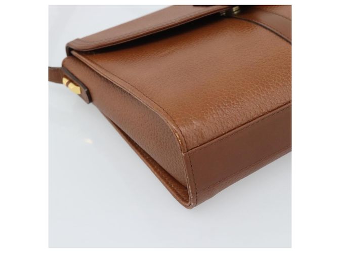Borsa a tracolla Burberry in pelle marrone e oro Auth ep15128 D'oro - vista 14