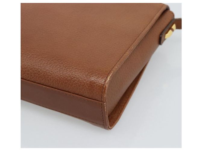 Borsa a tracolla Burberry in pelle marrone e oro Auth ep15128 D'oro - vista 15