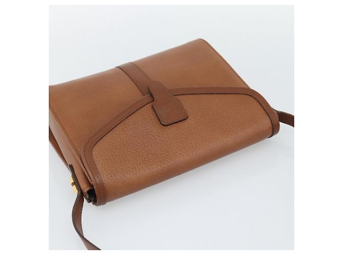 Borsa a tracolla Burberry in pelle marrone e oro Auth ep15128 D'oro - vista 6