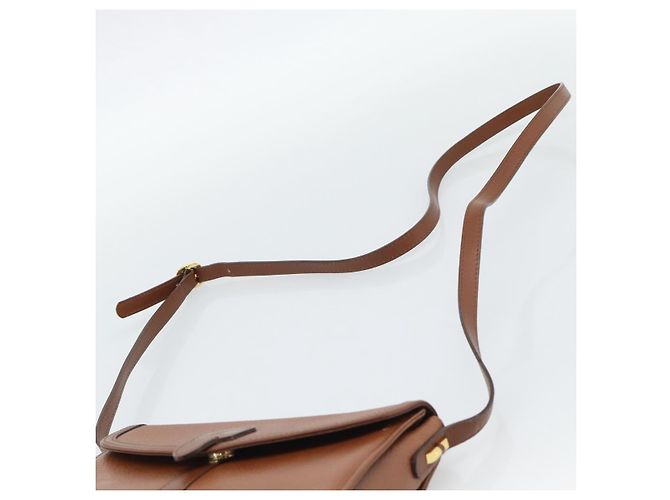 Borsa a tracolla Burberry in pelle marrone e oro Auth ep15128 D'oro - vista 8