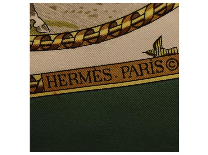 Hermès HERMES Carré 90 Seidentuch Grün Authentisch 191434 - Ansicht 13