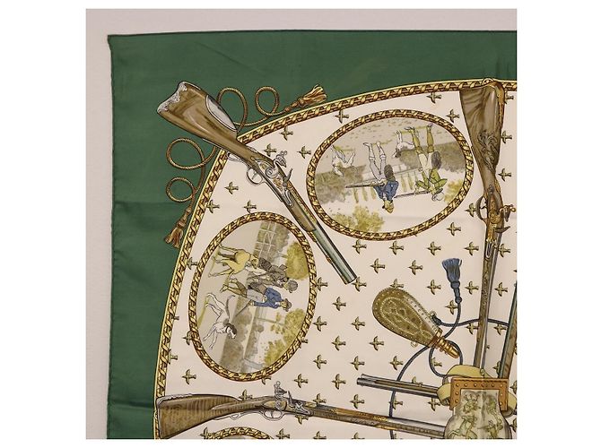 Hermès HERMES Carré 90 Seidentuch Grün Authentisch 191434 - Ansicht 2