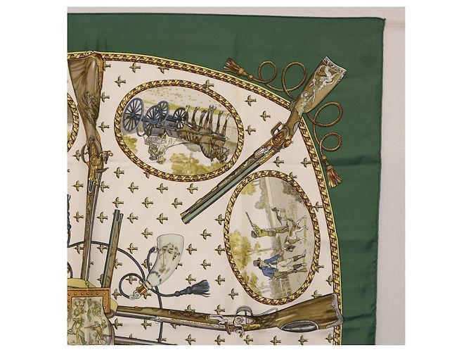 Hermès HERMES Carré 90 Seidentuch Grün Authentisch 191434 - Ansicht 4