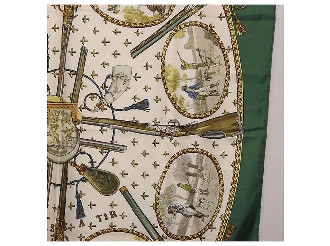 Hermès HERMES Carré 90 Seidentuch Grün Authentisch 191434 - Ansicht 7