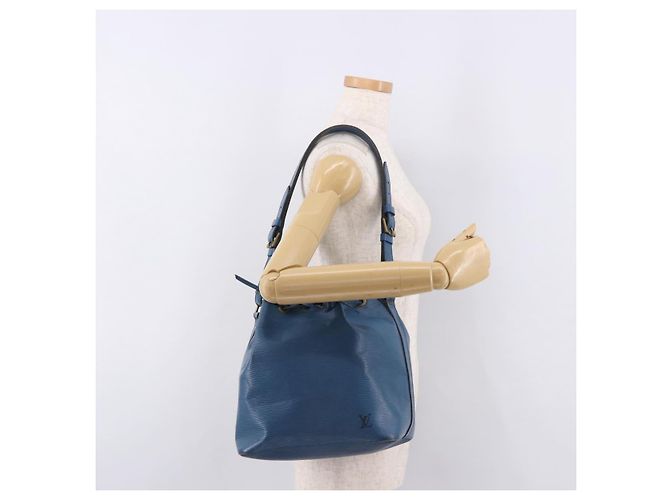 Borsa a Spalla LOUIS VUITTON Epi Petit Noe Blu M44105 LV Auth am12049 - vista 21