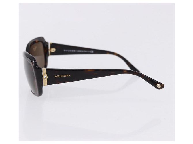 Bulgari Occhiali da sole BVLGARI Plastica 3 Set Marrone Oro Argento Auth SW2623 D'oro - vista 12