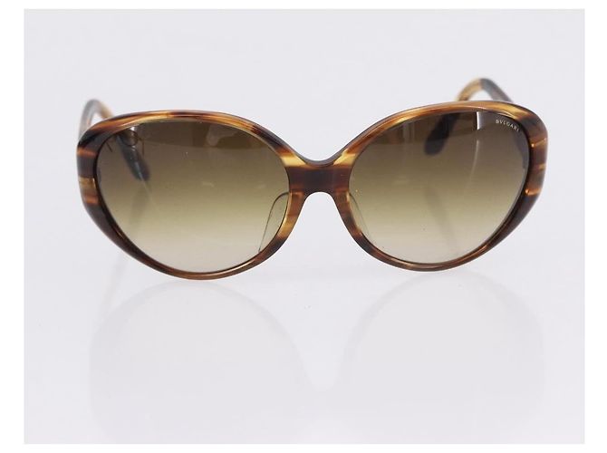Bulgari Occhiali da sole BVLGARI Plastica 3 Set Marrone Oro Argento Auth SW2623 D'oro - vista 14