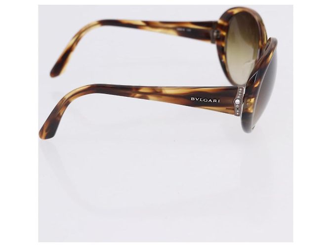 Bulgari Occhiali da sole BVLGARI Plastica 3 Set Marrone Oro Argento Auth SW2623 D'oro - vista 18