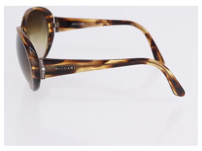 Bulgari Occhiali da sole BVLGARI Plastica 3 Set Marrone Oro Argento Auth SW2623 D'oro - vista 19
