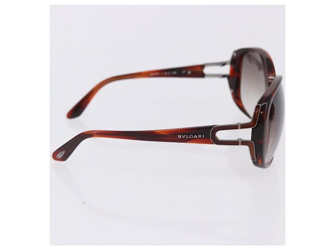 Bulgari Occhiali da sole BVLGARI Plastica 3 Set Marrone Oro Argento Auth SW2623 D'oro - vista 6