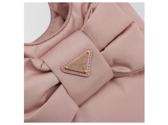 Borsa a mano PRADA Ribbon Nylon 2way Rosa Tonalità Oro Auth 191720SM - vista 20