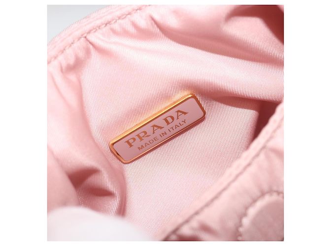 Borsa a mano PRADA Ribbon Nylon 2way Rosa Tonalità Oro Auth 191720SM - vista 21