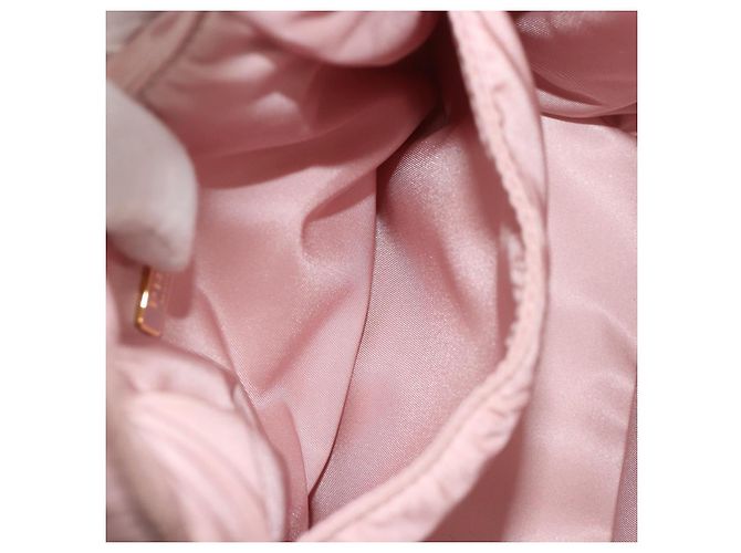 Borsa a mano PRADA Ribbon Nylon 2way Rosa Tonalità Oro Auth 191720SM - vista 24