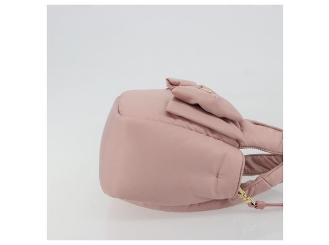 Borsa a mano PRADA Ribbon Nylon 2way Rosa Tonalità Oro Auth 191720SM - vista 3