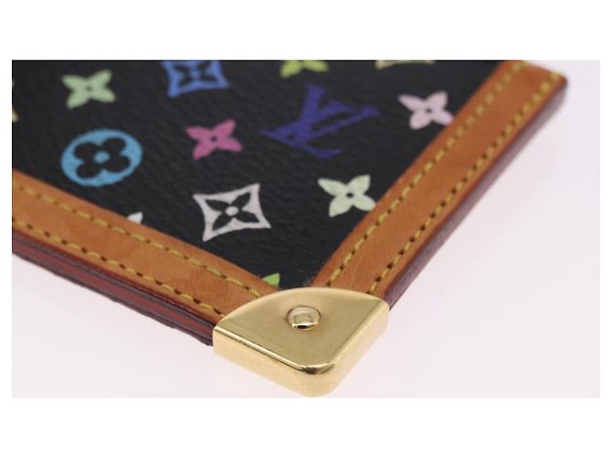 LOUIS VUITTON Monogram Multicolor Pochette Cles Carteira Preta M13664 Auth BA14342V Preto - vista 14