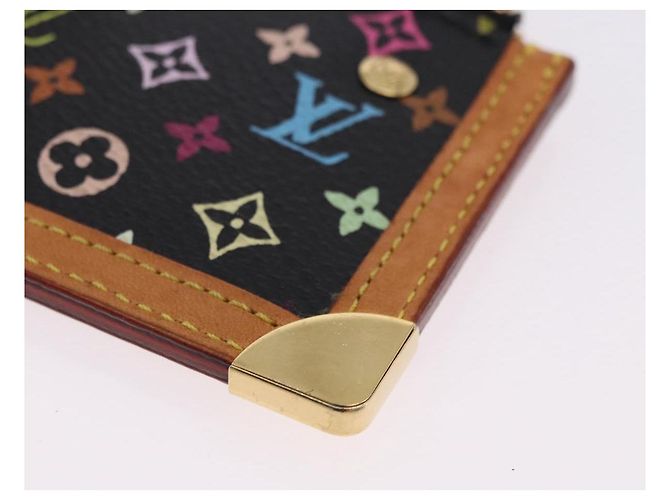LOUIS VUITTON Monogram Multicolor Pochette Cles Carteira Preta M13664 Auth BA14342V Preto - vista 16