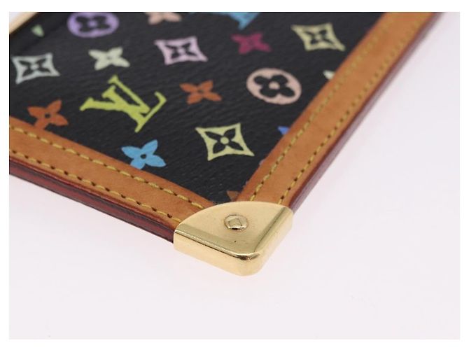 LOUIS VUITTON Monogram Multicolor Pochette Cles Carteira Preta M13664 Auth BA14342V Preto - vista 8
