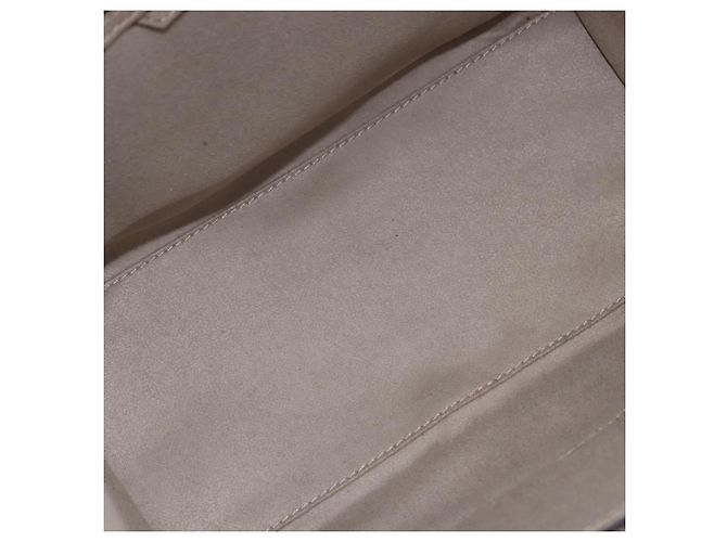 Céline Borsa CELINE Luggage Micro Shopper in pelle Beige Auth 191824V - vista 10