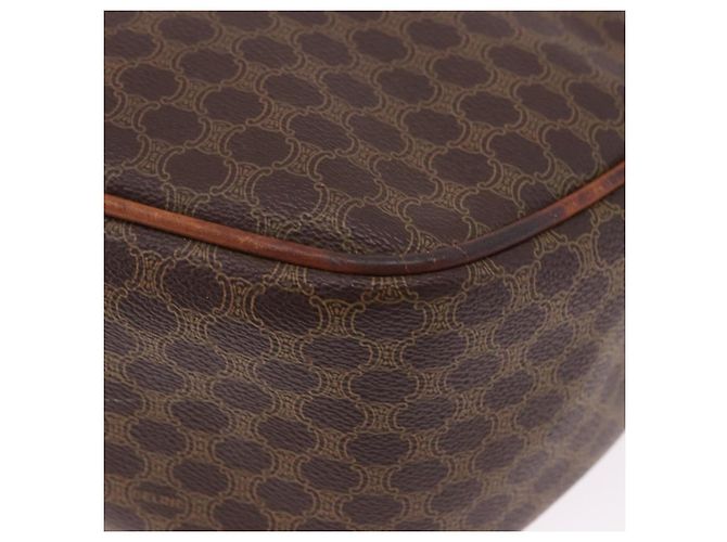 Céline Borsa CELINE Macadam Canvas PVC Pelle 2way Marrone Oro Auth 192234 D'oro - vista 17