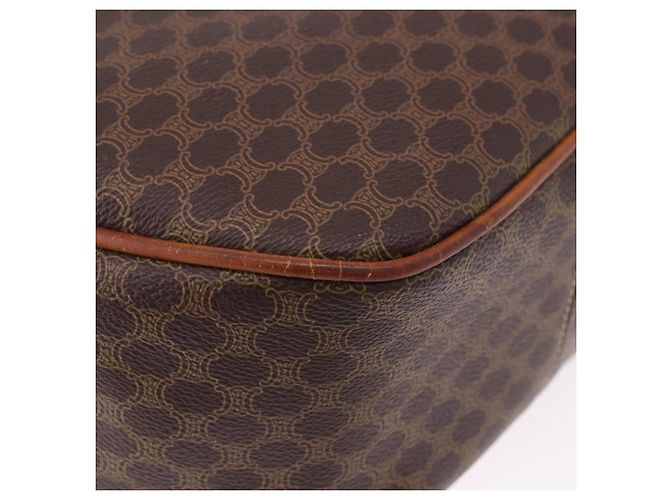 Céline Borsa CELINE Macadam Canvas PVC Pelle 2way Marrone Oro Auth 192234 D'oro - vista 18