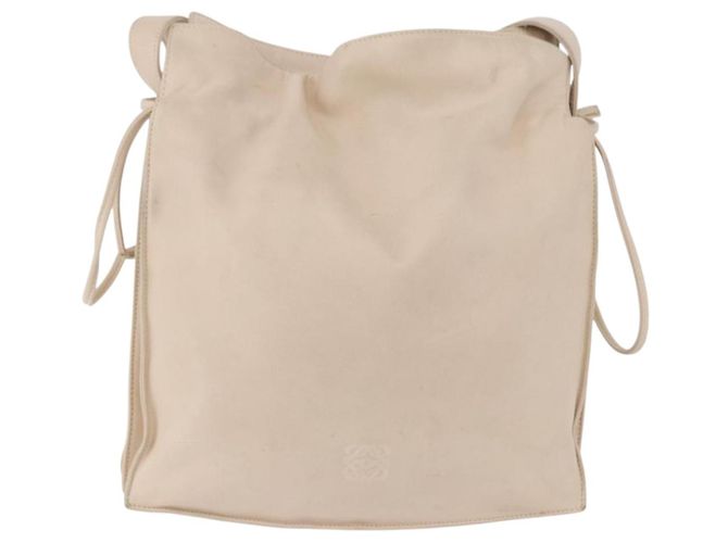 Borsa a tracolla LOEWE in pelle Avorio Argento Auth ka5256 Crudo - vista 13
