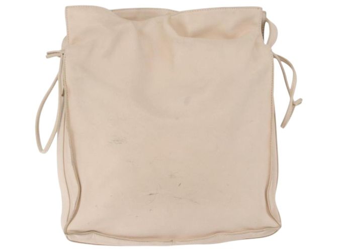Borsa a tracolla LOEWE in pelle Avorio Argento Auth ka5256 Crudo - vista 2