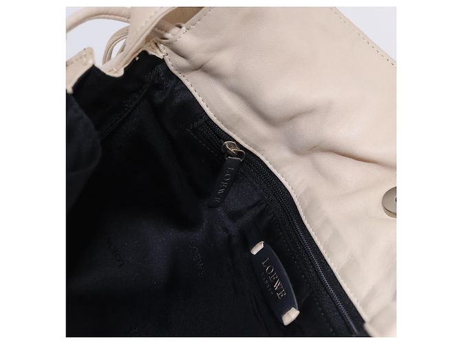 Borsa a tracolla LOEWE in pelle Avorio Argento Auth ka5256 Crudo - vista 22
