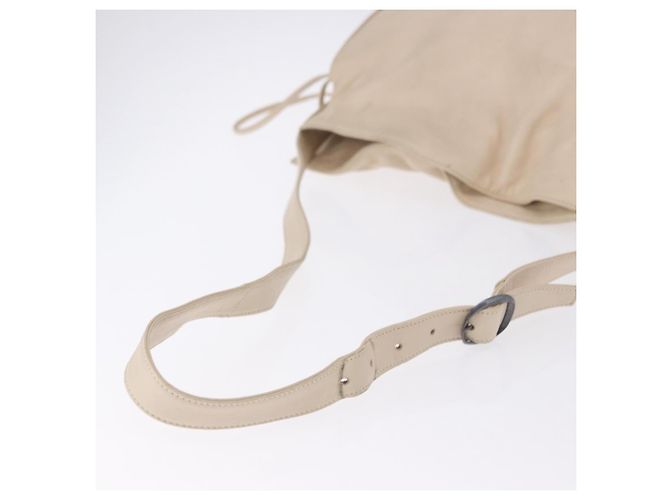 Borsa a tracolla LOEWE in pelle Avorio Argento Auth ka5256 Crudo - vista 8