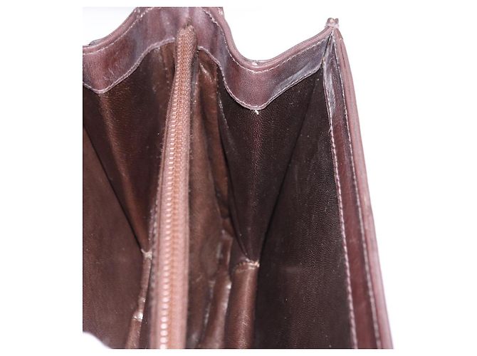 Borsa a tracolla GUCCI Web Sherry Line in pelle marrone e oro Auth 191902 D'oro - vista 19
