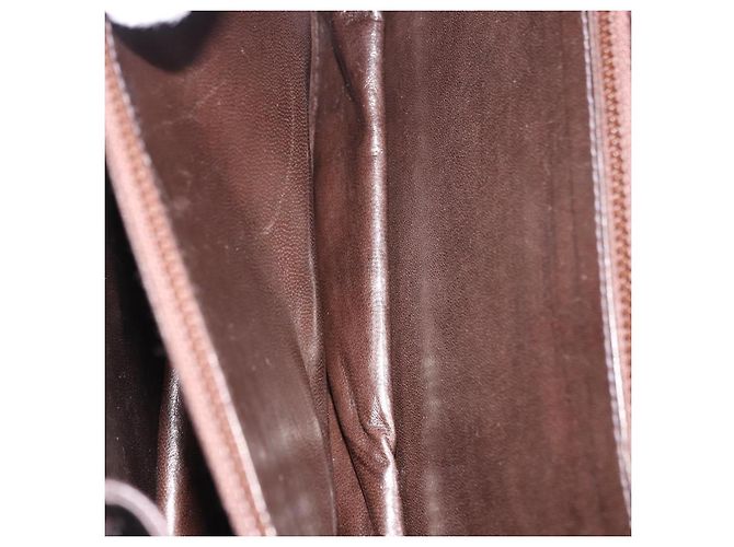 Borsa a tracolla GUCCI Web Sherry Line in pelle marrone e oro Auth 191902 D'oro - vista 21