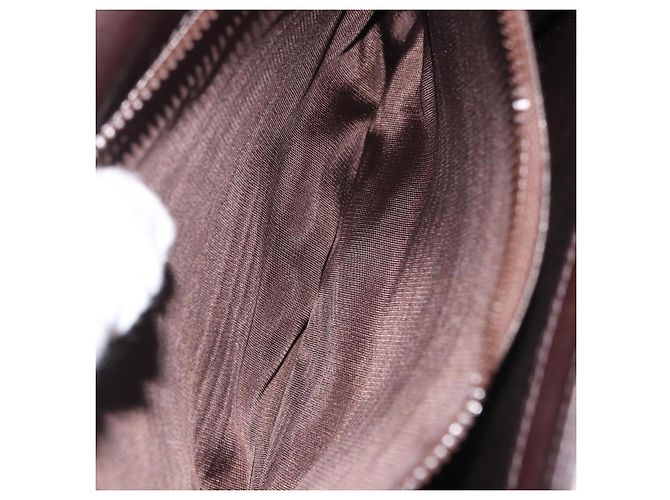 Borsa a tracolla GUCCI Web Sherry Line in pelle marrone e oro Auth 191902 D'oro - vista 26