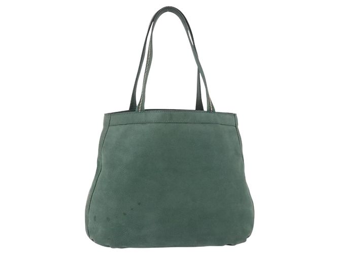 Borsa FENDI in pelle verde e oro Auth ka5255 D'oro - vista 2