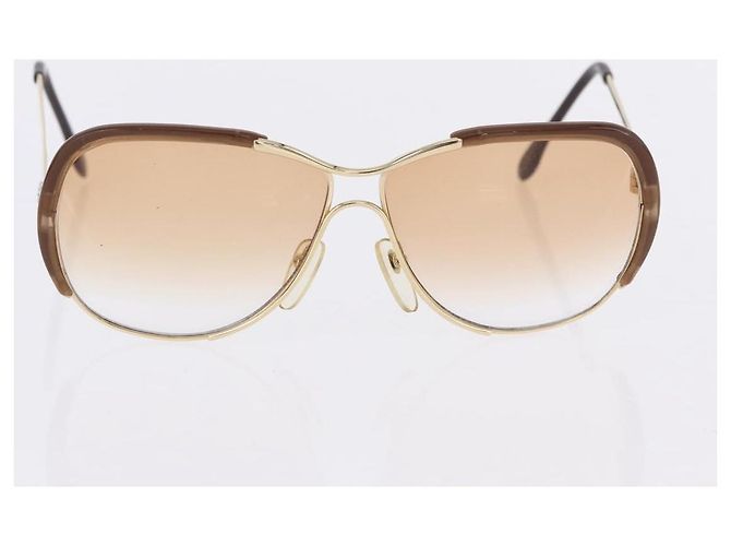 Occhiali da Sole Miu Miu Balenciaga YSL D&G Plastica Metallo 4 Set Marrone Oro Auth SW2630 D'oro - vista 14