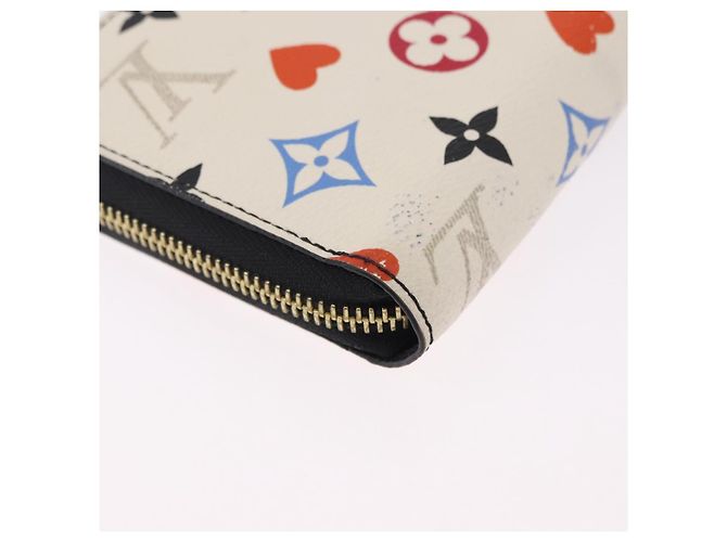 LOUIS VUITTON Monogram Game On Zippy Long Wallet White M57491 LV Auth 192943A Bianco - vista 15