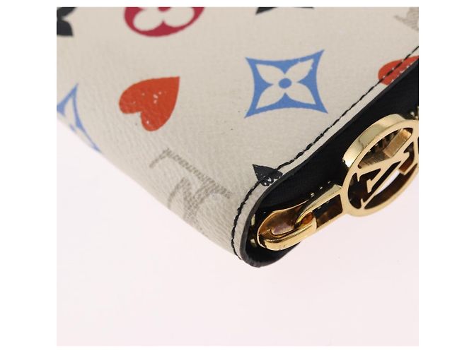 LOUIS VUITTON Monogram Game On Zippy Long Wallet White M57491 LV Auth 192943A Bianco - vista 16