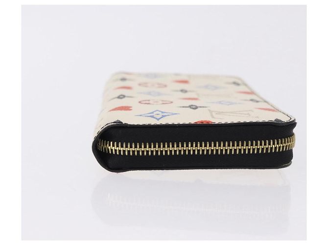 LOUIS VUITTON Monogram Game On Zippy Long Wallet White M57491 LV Auth 192943A Bianco - vista 3